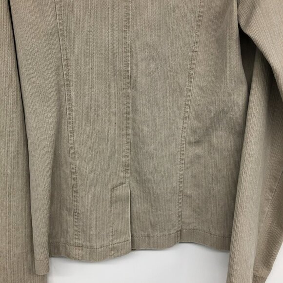 Brody Vintage tan Beige / Grey Button Up collared jacket size L - Picture 9 of 13